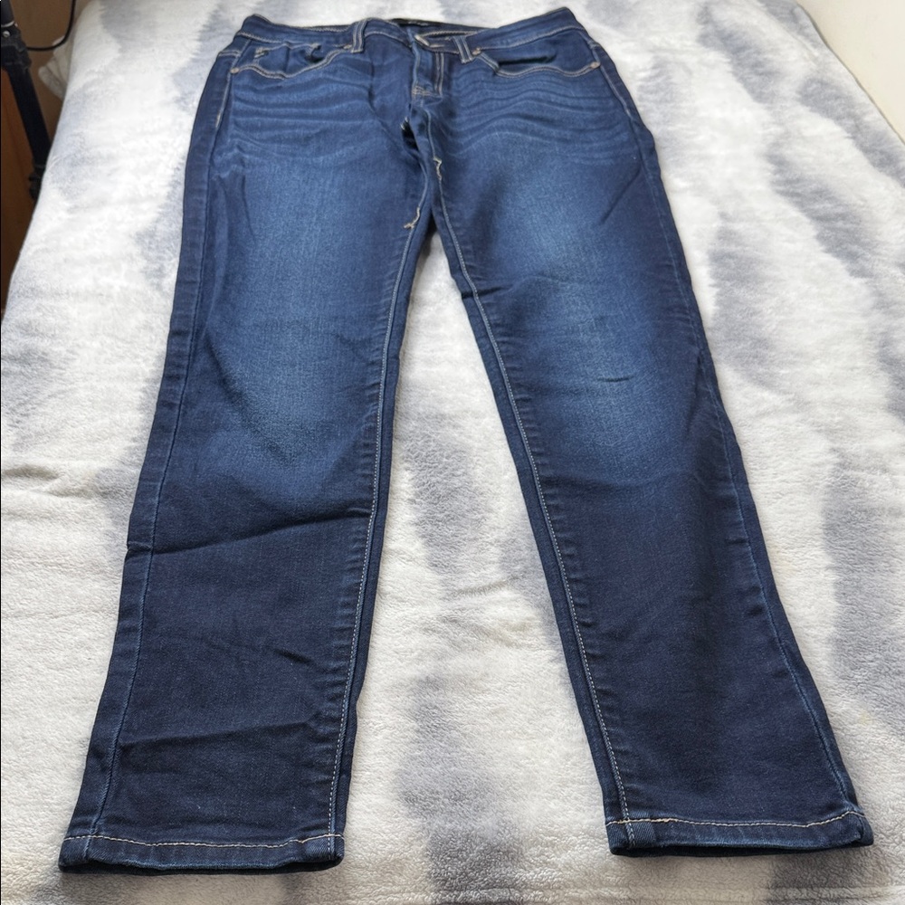 KanCan Women's Dark Blue Straight Leg Jeans